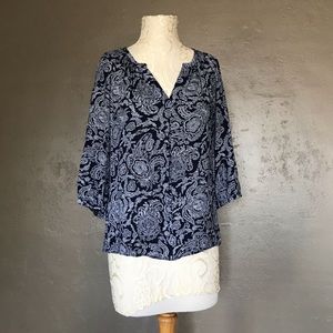 Anthropologie Lucy + Laurel Paisley Boho Top